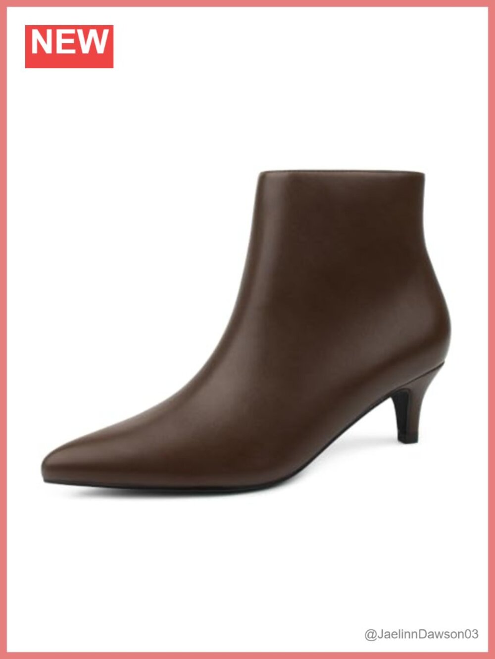 Kitten Heel Pointed Toe Ankle Booties Side Zip PU Party Wear